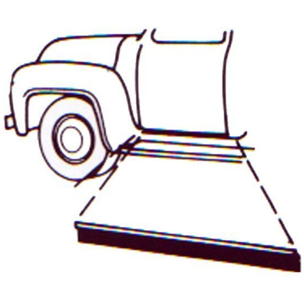 Cab Running Board Seal 1953-55 2dr Ford