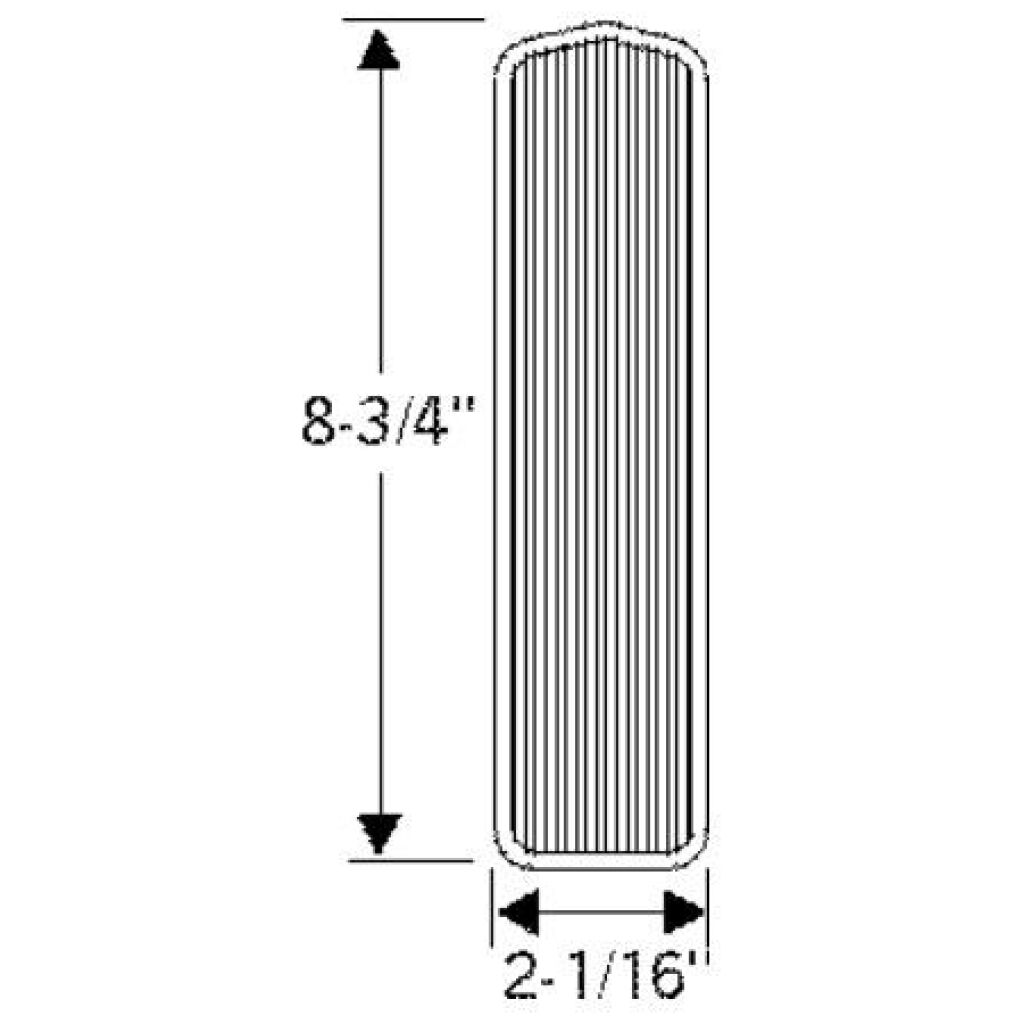 Accelerator Pedal Pad Service - Black 1932-35 2dr 4dr cab sedan DeSoto Plymouth Dodge