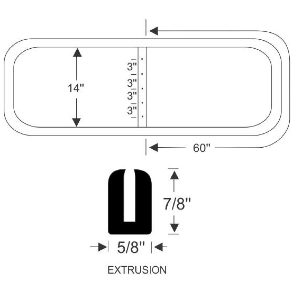 Framrutegummilist 1941-49 2dr 4dr sedan Buick Cadillac Oldsmobile Pontiac