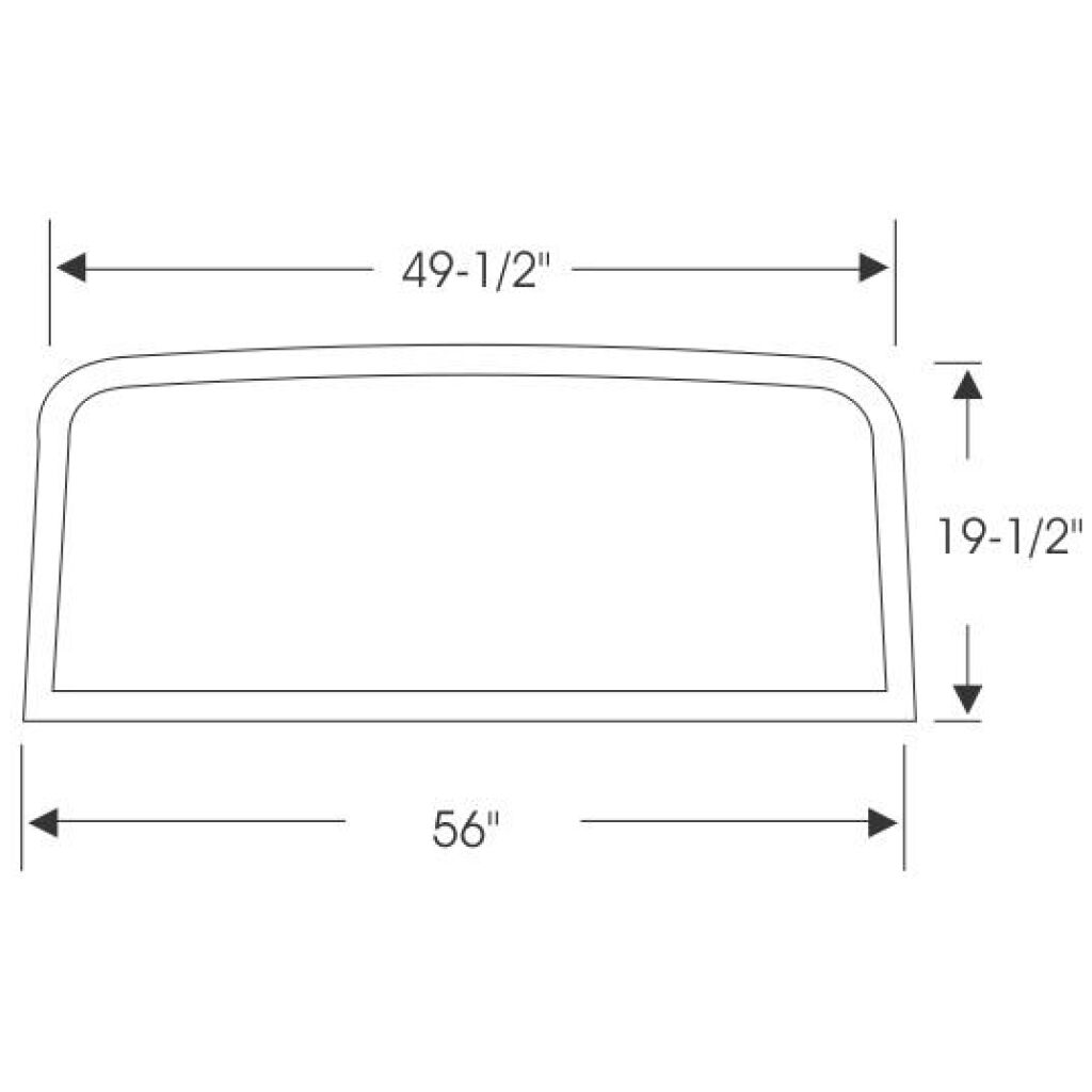 Bakrutegummilist 1962-65 2dr 4dr sedan Ford Mercury