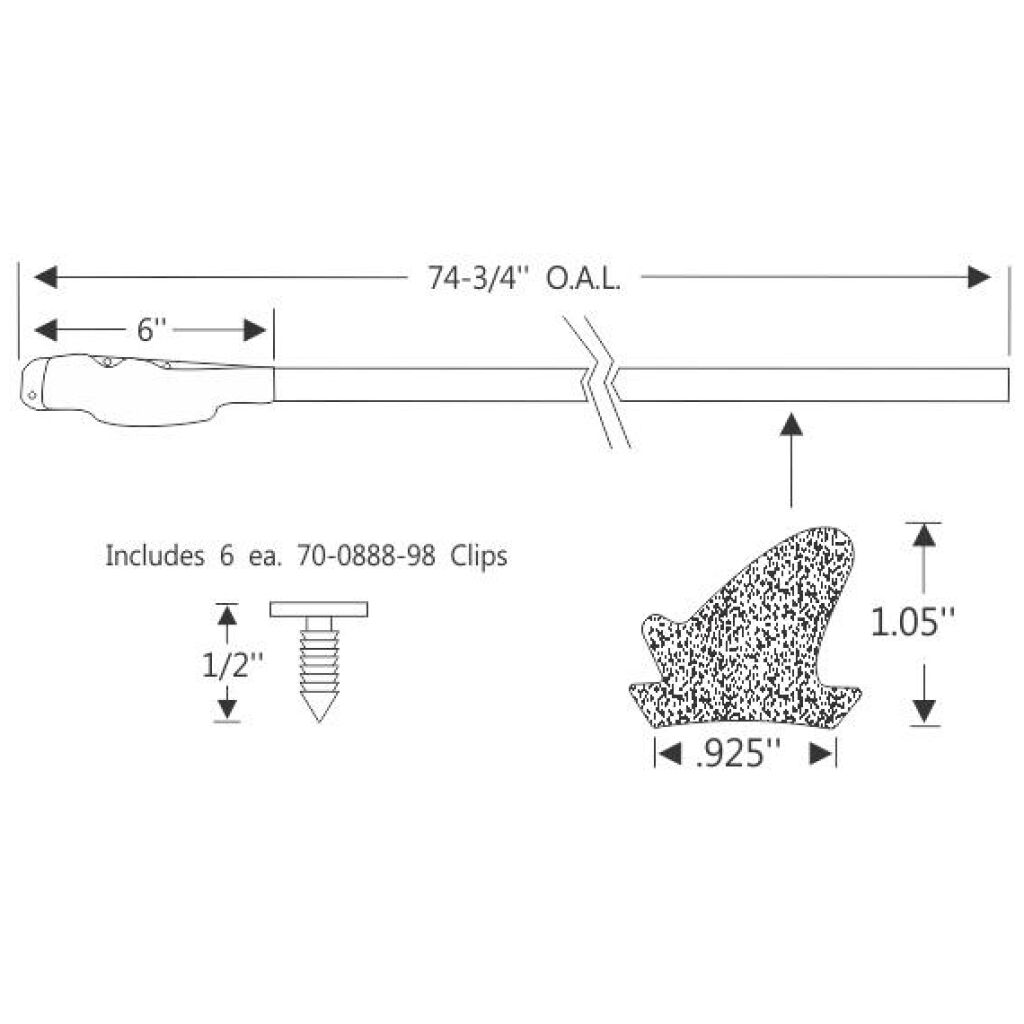 Roof Rail GummilistGummilist 1971-76 2dr ht Buick Cadillac Chevrolet Oldsmobile Pontiac