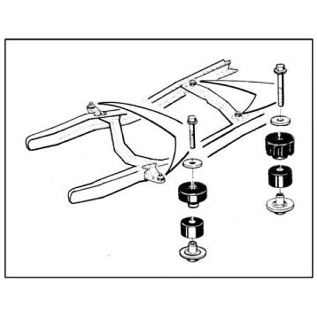 Gummisats Cab to ram 1973-79 2dr 4dr Ford