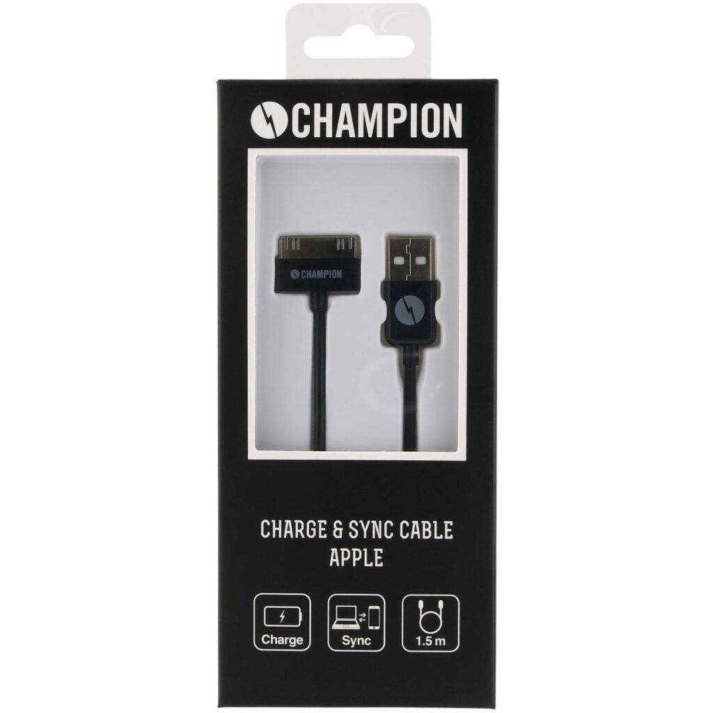 Kabel USB-Apple iPhone 4 mfl svart 1,5 m