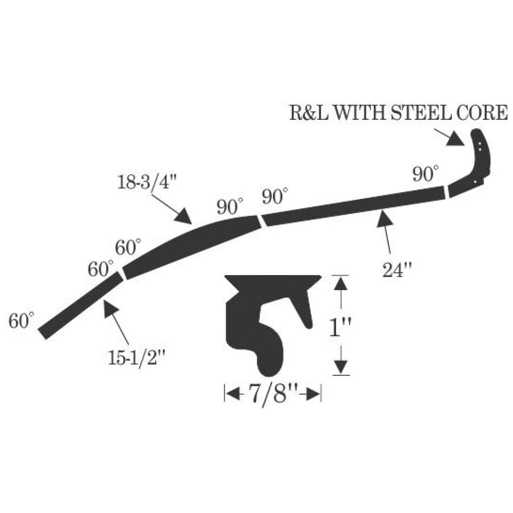 Convertible Roof Rail Weatherstrip 1950-53 2dr cab Buick Cadillac Oldsmobile