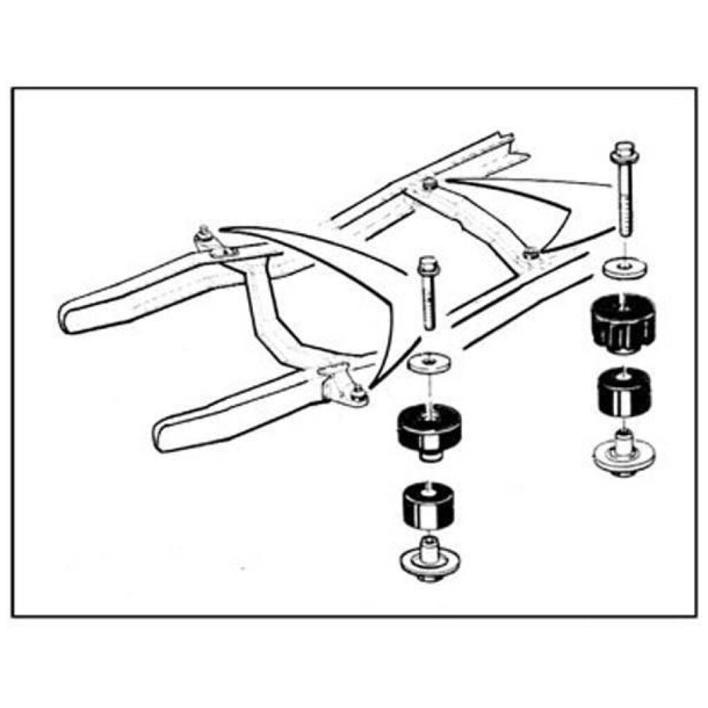 Gummisats Cab to ram 1967-72 2dr 4dr Ford