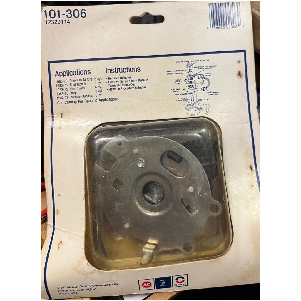 Rep.sats fördelare 6 cyl AMC FORD JEEP 1975-86 DELCO 12329114 , 101-306