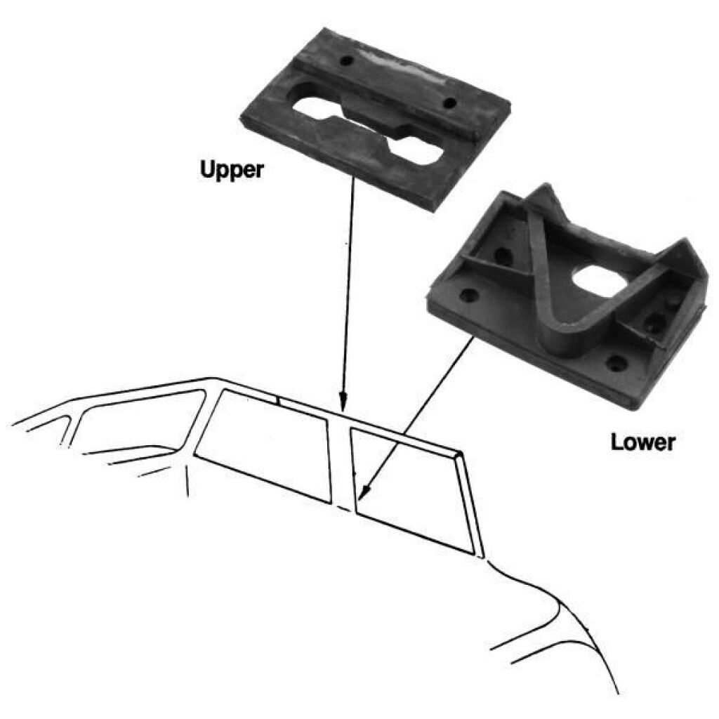 Detachable center post pad 1935-38 4dr cab Ford