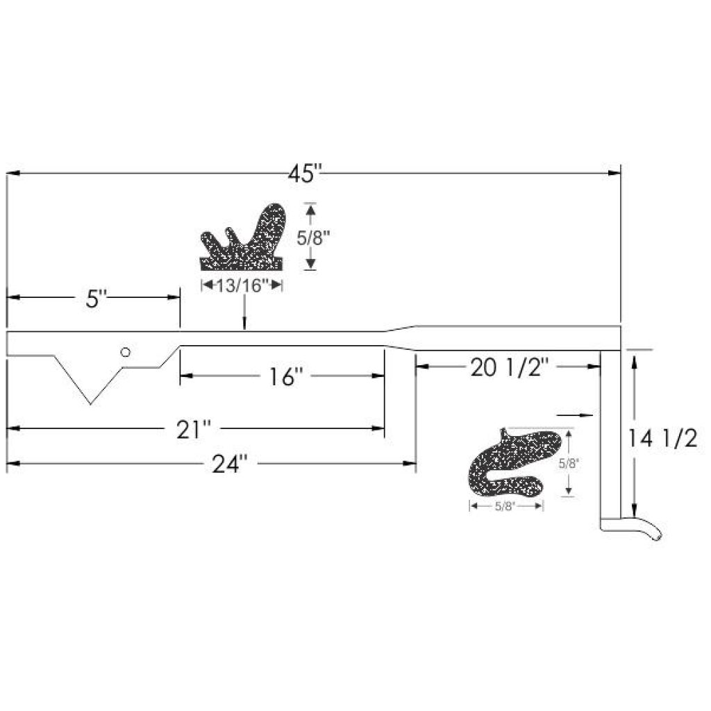 Roof Rail Weatherstrip - Front