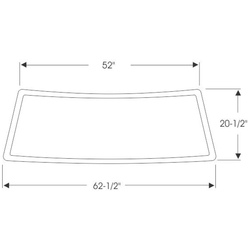 Framrutegummilist 1960-65 2dr 4dr sedan Ford Mercury