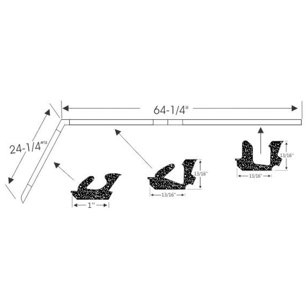 Hardtop Roof Rail Weatherstrip