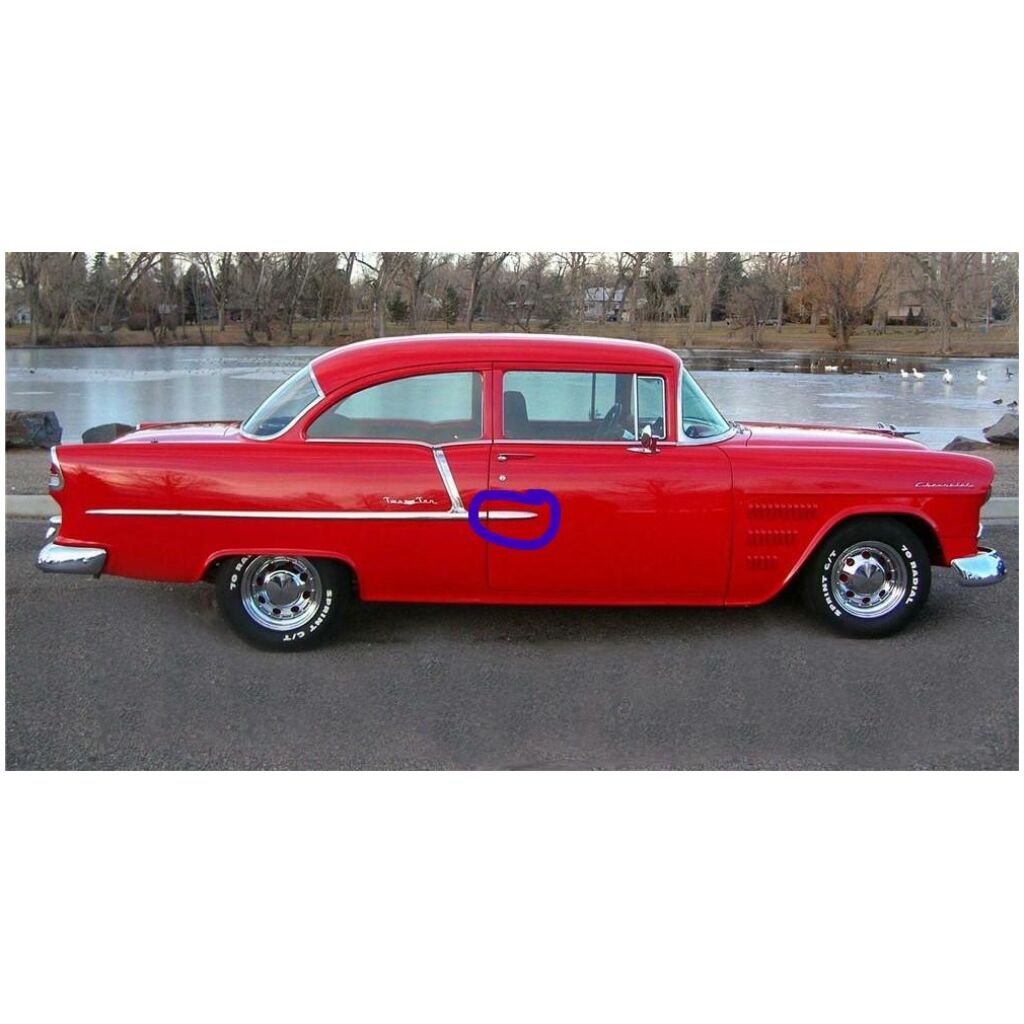 Kromlist framdörr Chevrolet Bel Air 210 1955