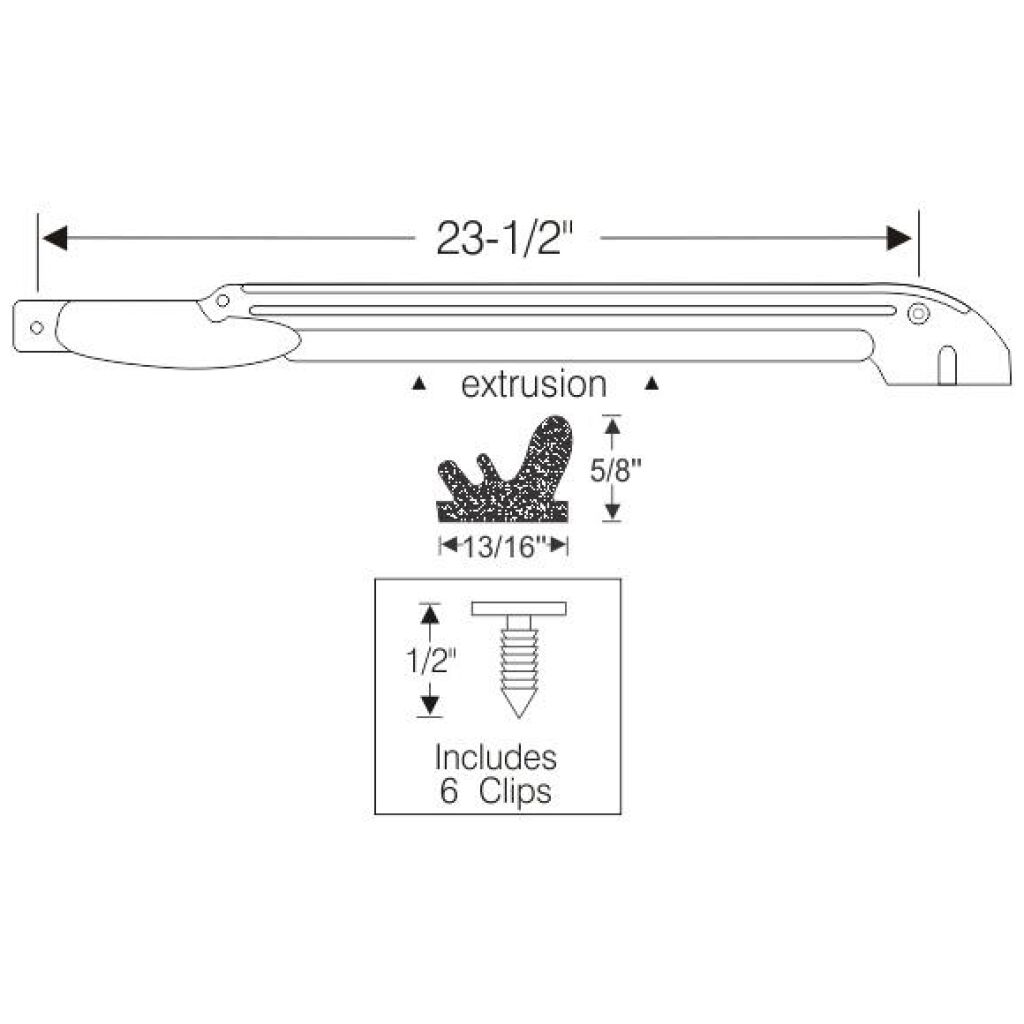 Pillar Post, A stolpe Gummilister 1965-68 2dr cab Buick Cadillac Chevrolet Oldsmobile Pontiac