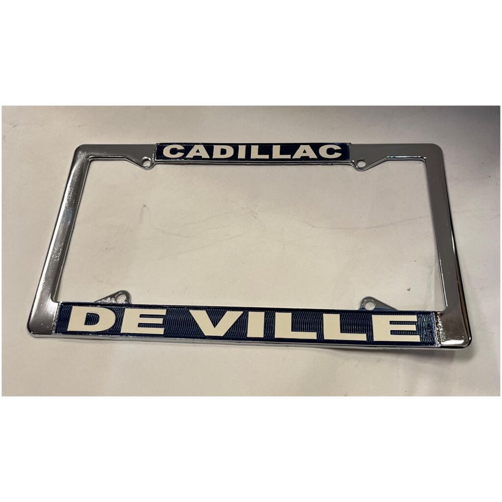 Nummerplåtsram kromad Cadillac De Ville , Restoparts CE15563