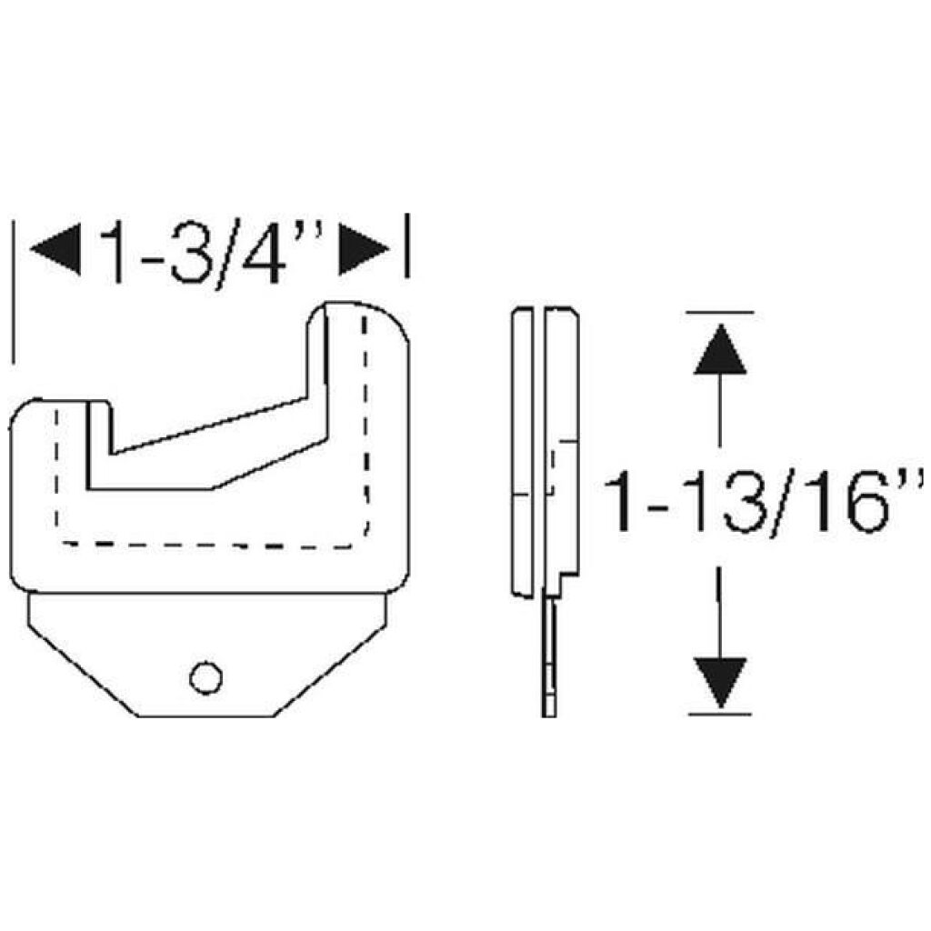 U Jamb lock pillar filler 1957-60 2dr cab Buick Oldsmobile Chevrolet Pontiac Cadillac