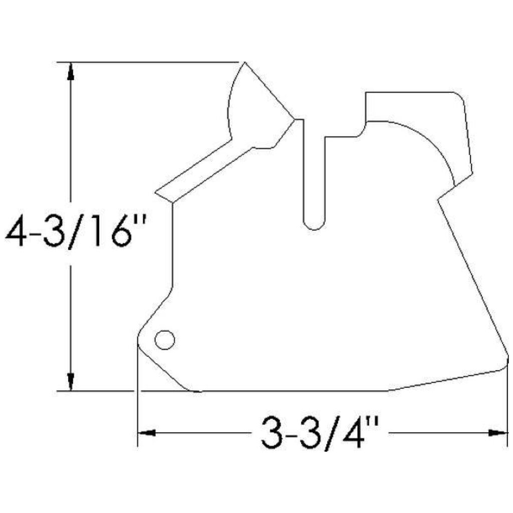 U Jamb lock pillar filler 1964-66 2dr ht cab Dodge Plymouth