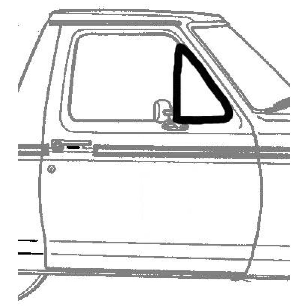 Front Door Vent Window Weatherstrips 1980-86 2dr 4dr Ford