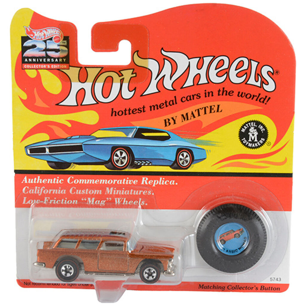 Classic 1955 Chevrolet Nomad Orange Hot Wheels #5743 25th Anniversary Coll