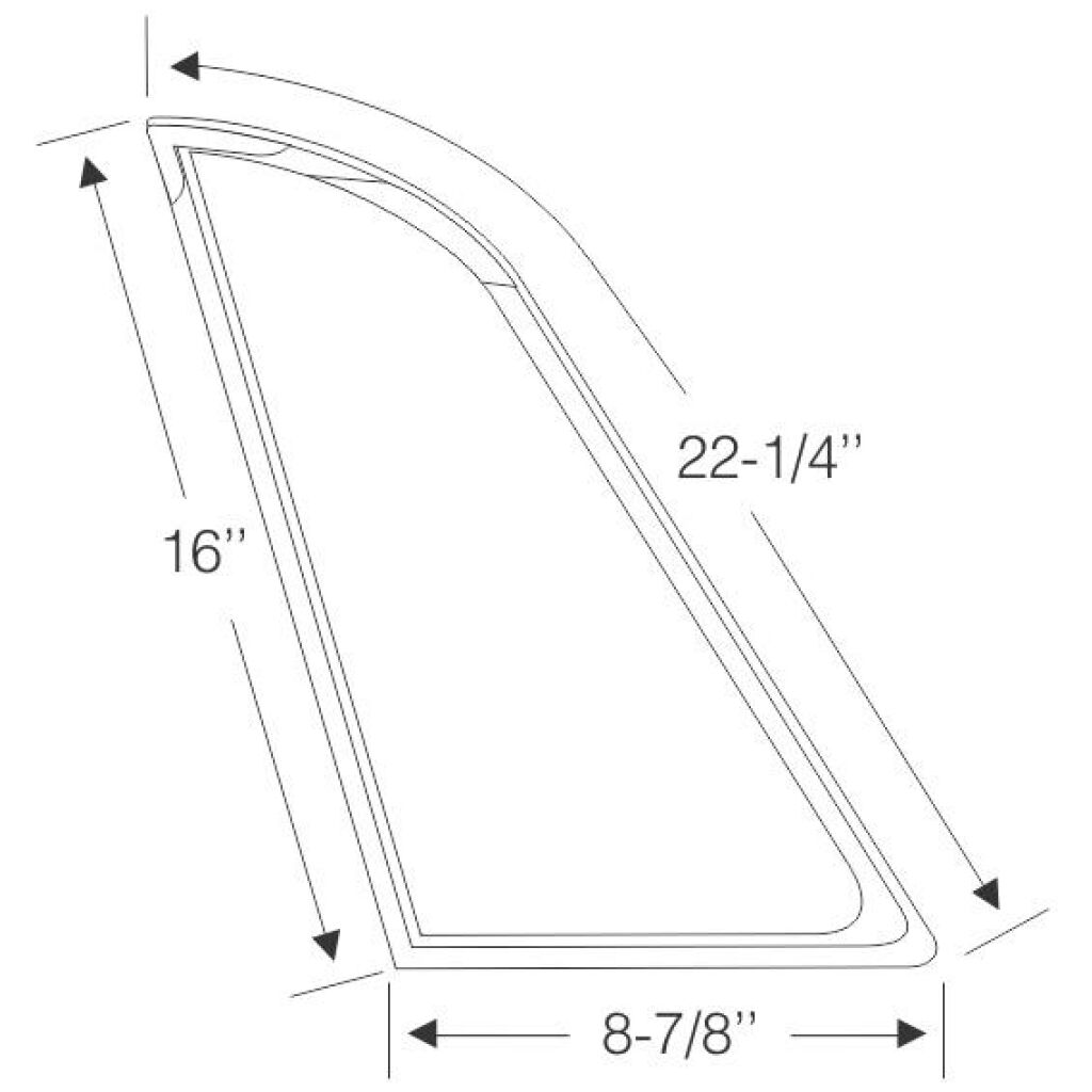 Front Door Vent Window Weatherstrips 1964-65 2dr 4dr sedan Dodge Plymouth