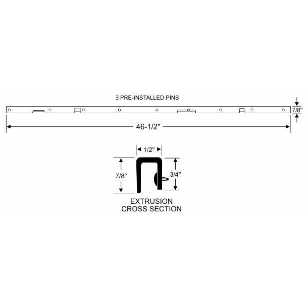 Hood To Radiator Weatherstrip 1981-90 4dr Toyota