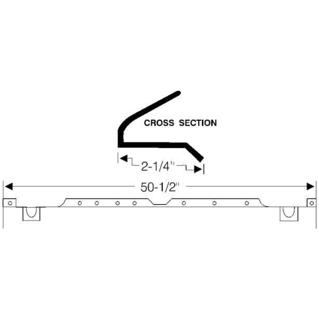 Hood To Radiator Weatherstrip 1970-71 2dr ht cab Dodge Plymouth