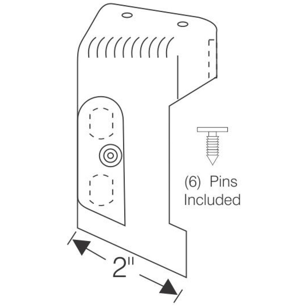 U Jamb lock pillar filler 1959-60 4dr ht Buick Cadillac