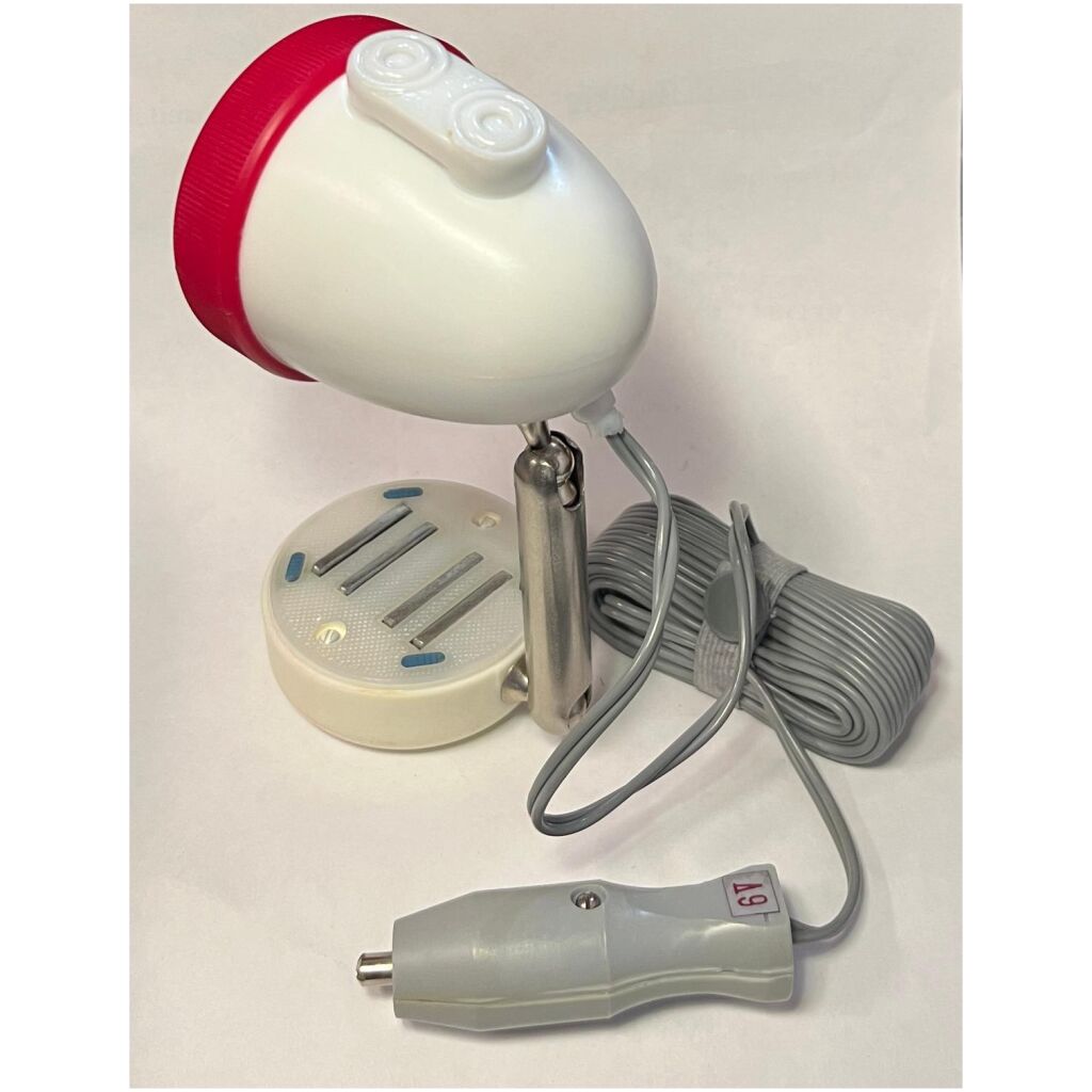 Lampa 6V böjbar med magnetfäste att fästa tillfälligt på karossen