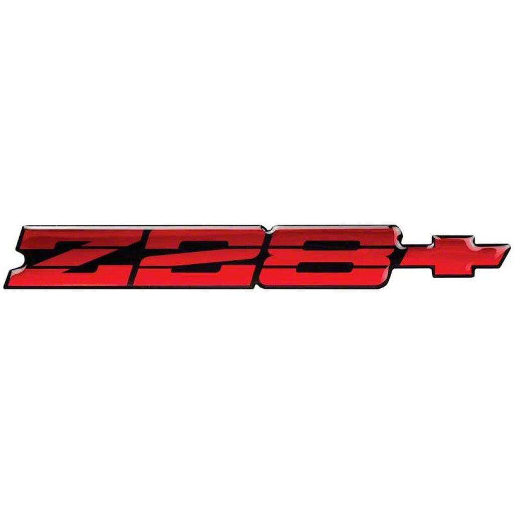 1991-92 Camaro Z28; Rear Panel Emblem ; Red/Black