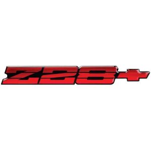1991-92 Camaro Z28; Rear Panel Emblem ; Red/Black