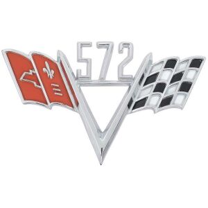 572 Crossed Flags; Front Fender Emblem; Each