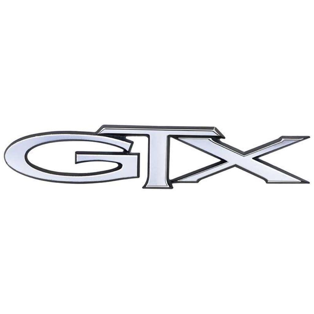 1970 Plymouth; GTX Script Front Grill Emblem - matonostalgi.se