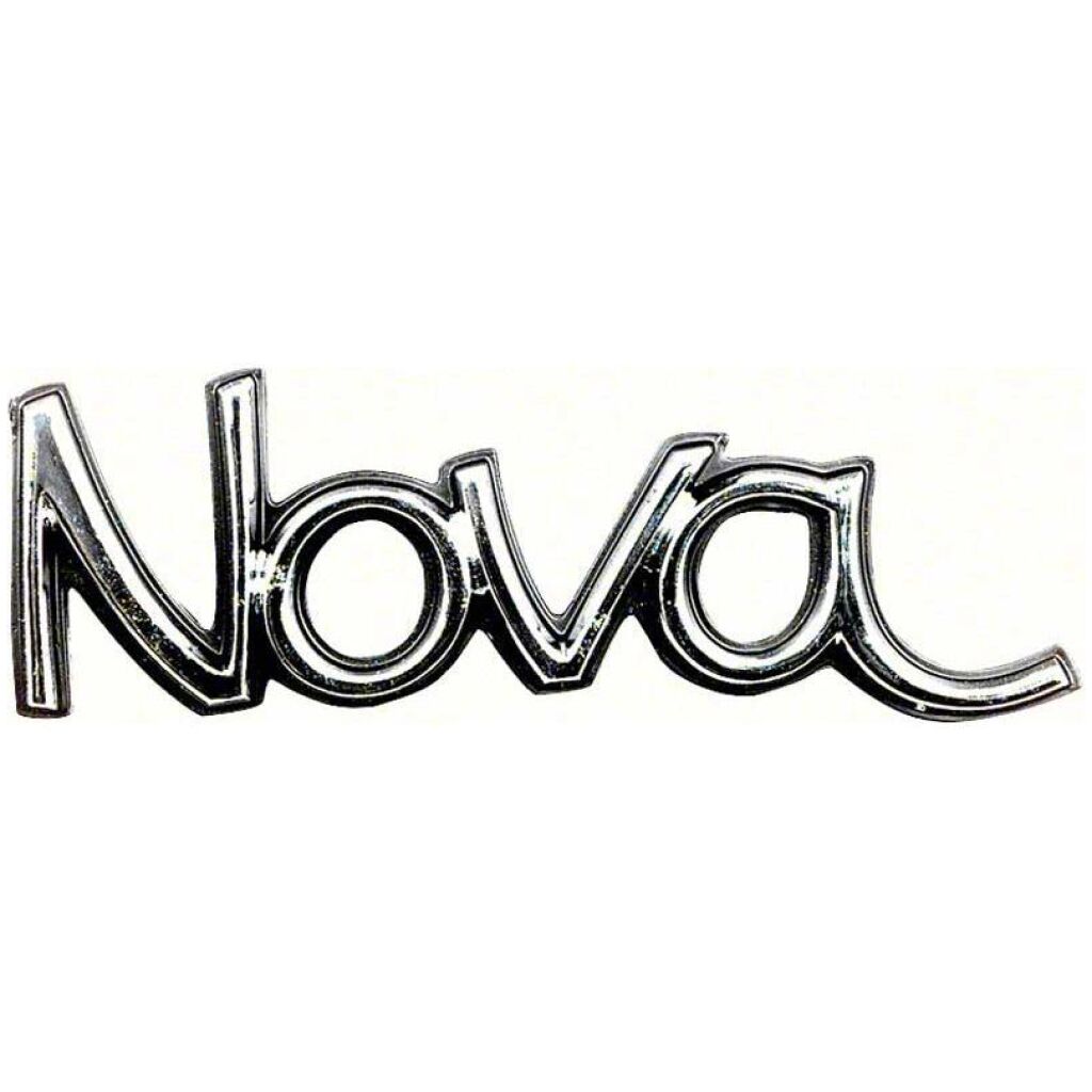 1973-74 Nova; Front Fender Emblem; "NOVA"