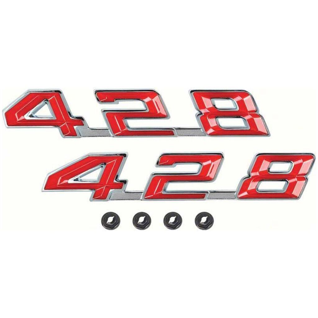 1967-69 Firebird Hood Emblems ; 428 ; Pair