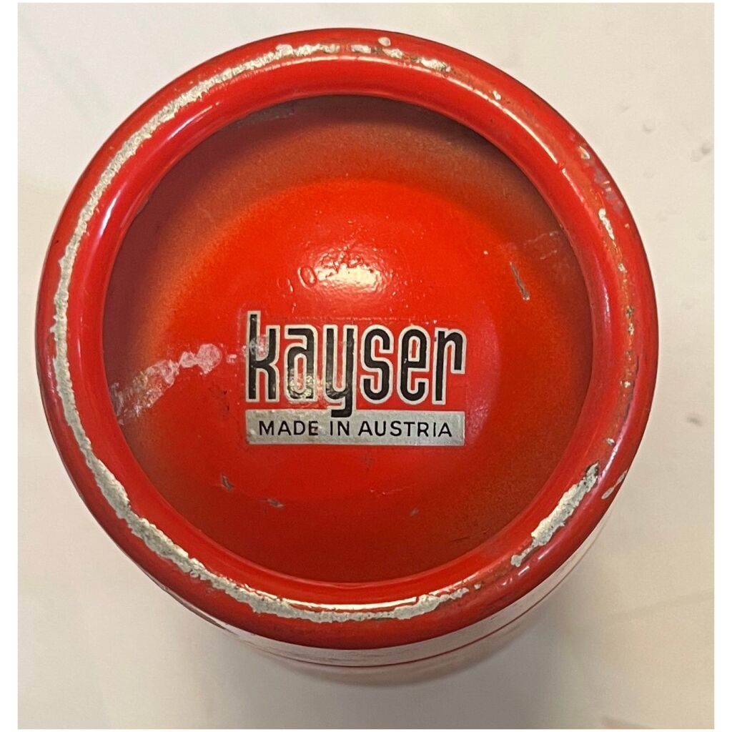 Kayser Austria röd soda sifon pump 50-tal vintage nr. 75066 ca 33cm hög