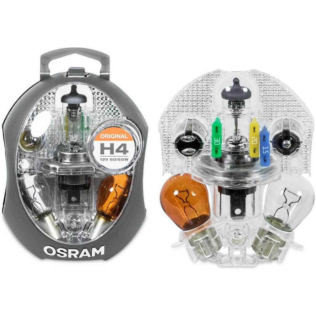 Osram H4 12V 60/55W Reservlampset , för en trygg resa