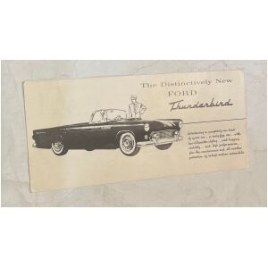 Ovanlig försäljningsbroschyr 30x13,5cm Ford Thunderbird 1954 6 sidor