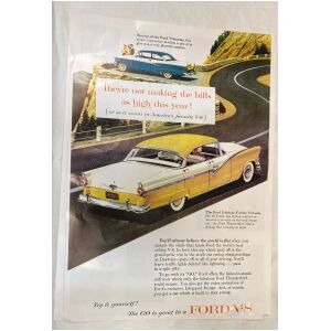 Affisch 60x40cm 1956 Ford Victoria , Fordor , Customline & Fairlane V8