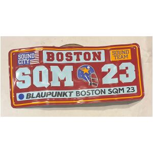 Nummerplåt licensplate registreringsskylt Blaupunkt Boston USA reklam skylt