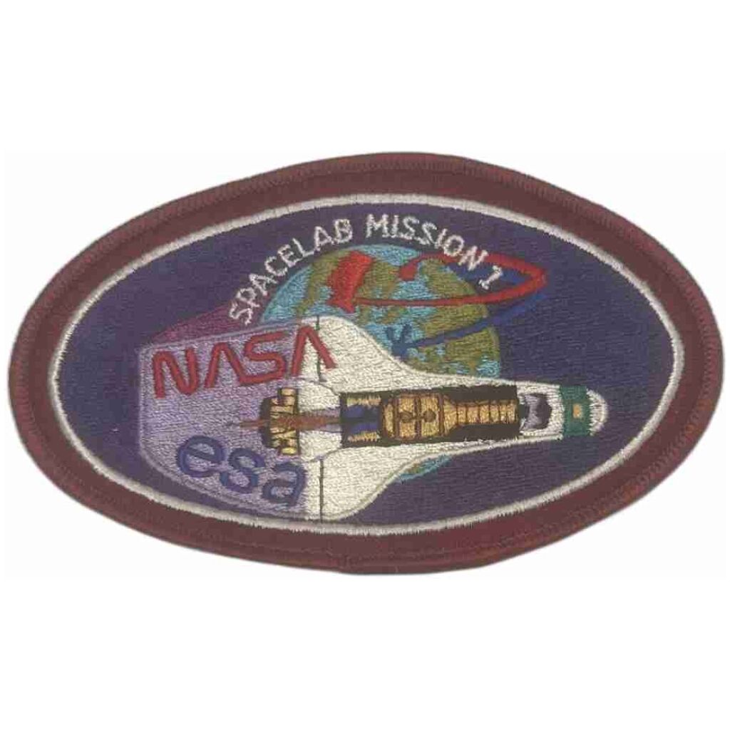 Tygmärke Patch NASA esa Spacelab Mission 1 14,5x9,5cm
