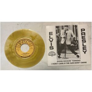 Elvis Presley Sun Records 210 7" singel nyutgivning Good rocking tonight/I dont