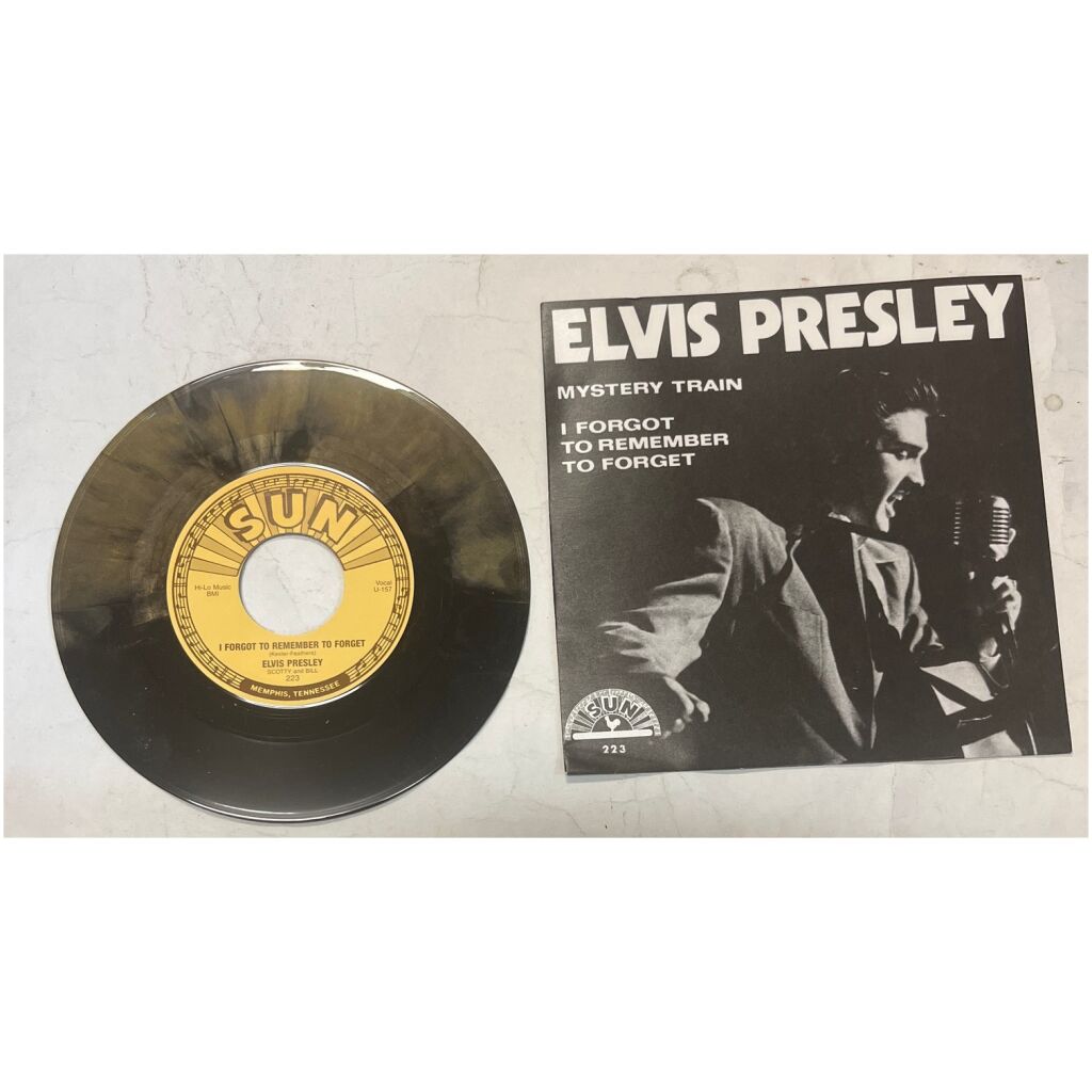 Elvis Presley Sun Records 223 7" singel nyutgivning Mystery Train /I forgot to
