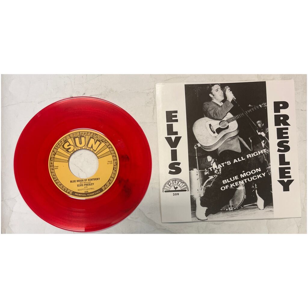 Elvis Presley Sun Records 209 7" singel nyutgivning Thats all right / Blue moon