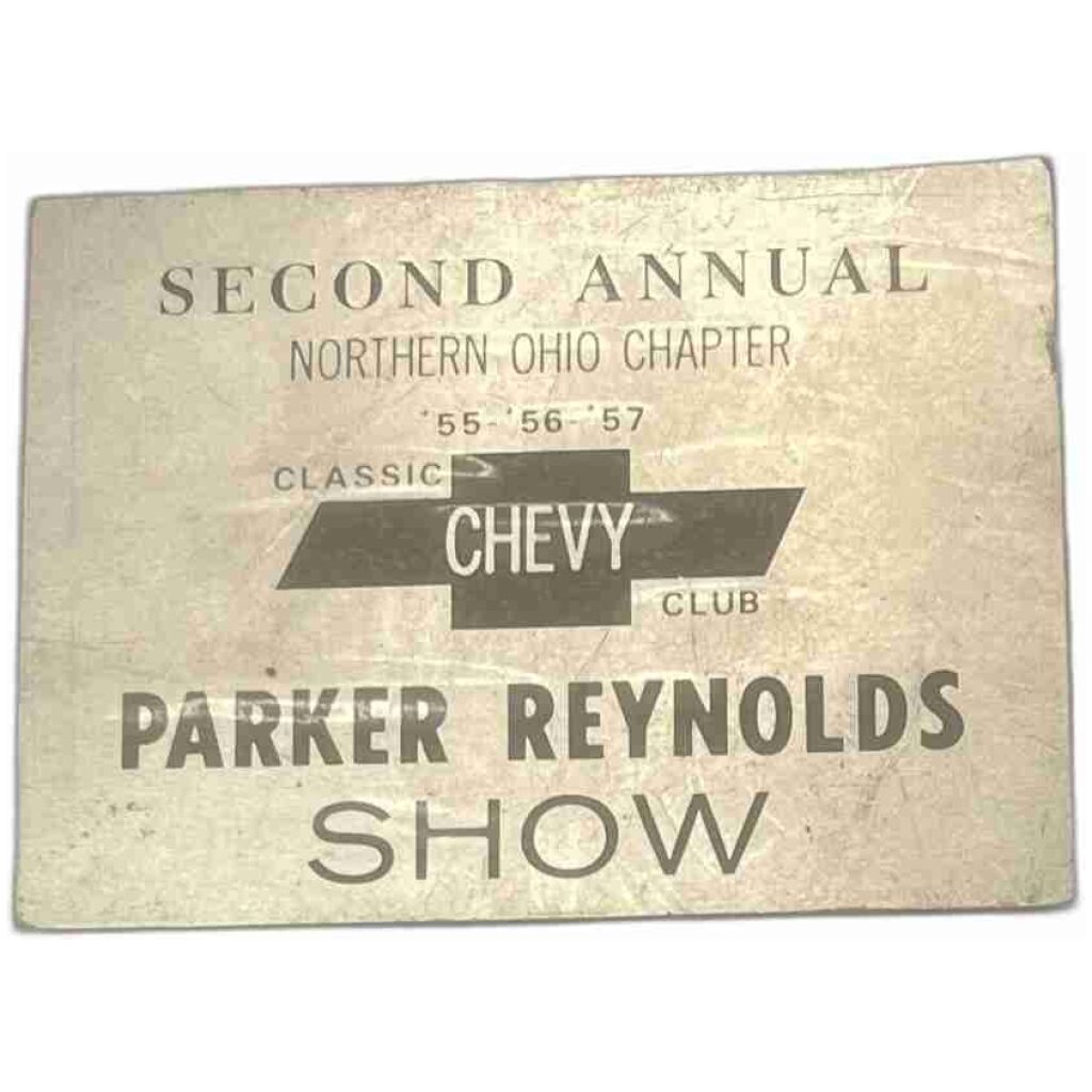 Klistermärke i metall Chevrolet Club 55-57 Show 2nd annual North Ohio 10x7,5cm