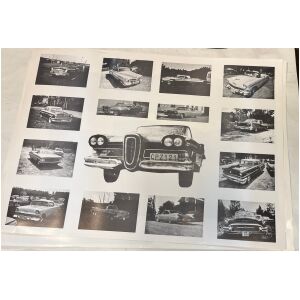 Affisch 43x59cm Cadillac Buick Chevrolet Oldsmobile Mercury Edsel Ford jänkare