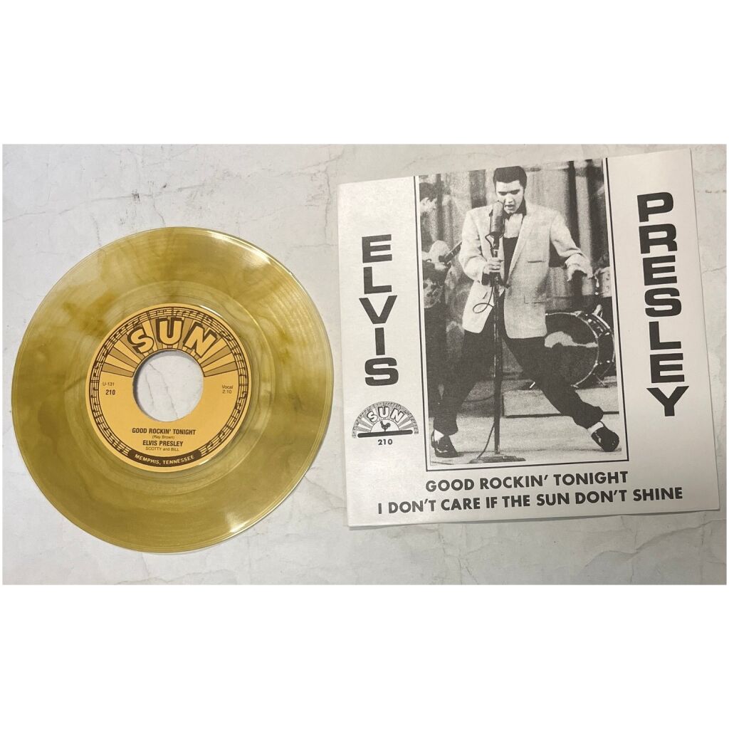 Elvis Presley Sun Records 210 7" singel nyutgivning Good rocking tonight/I dont