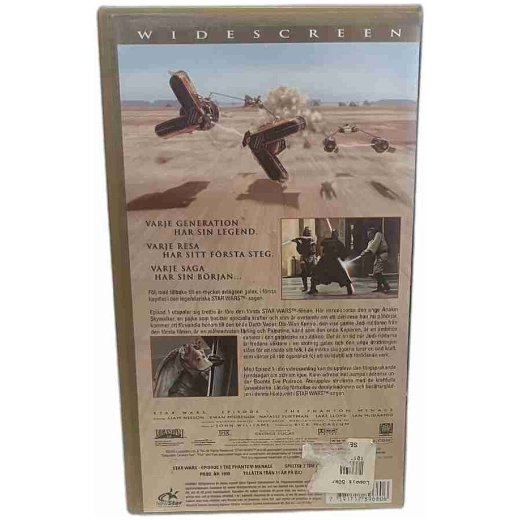 Star Wars - Det mörka hotet VHS 1999 2 tim 7 min tillåten från 11 år