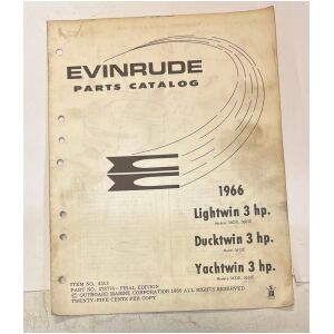 1966 reservdelskatalog Evinrude Lightwin 3hp Ducktwin 3hp Yachtwin 3hp 9 sidor