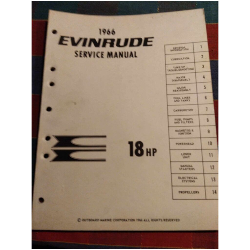 Evinrude 1966 Service manual 18hp – matonostalgi.se