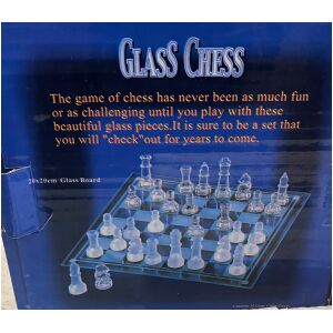 Schack spel med bräde helt i glas, Glass Chess