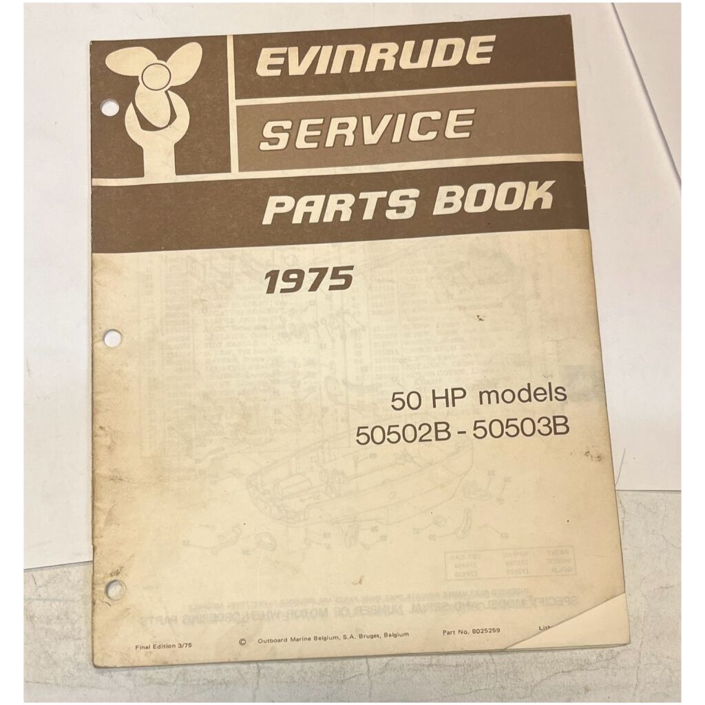 1975 reservdelskatalog Evinrude 50hp modeller 18 sidor