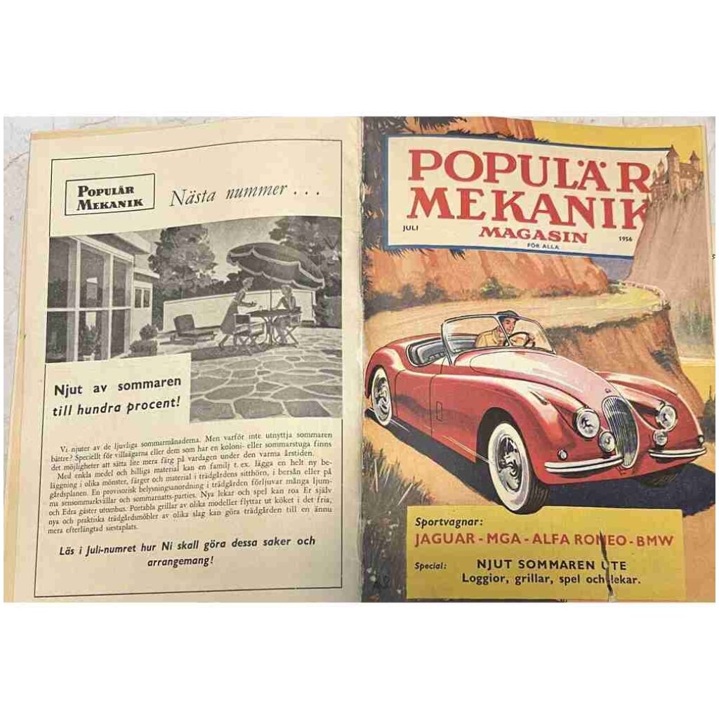 Populär Mekanik inbunden januari - december 1956 1560 sidor bilar byggen mm